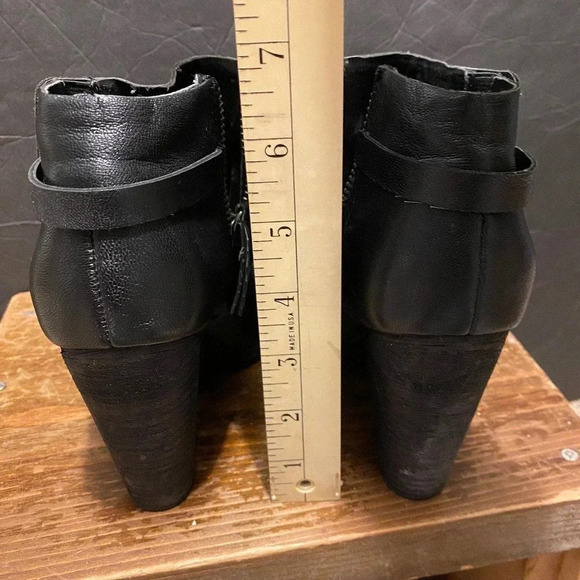 Joe’s Leather Upper Black Heel Boots Women Size 6.5 - Picture 2 of 7